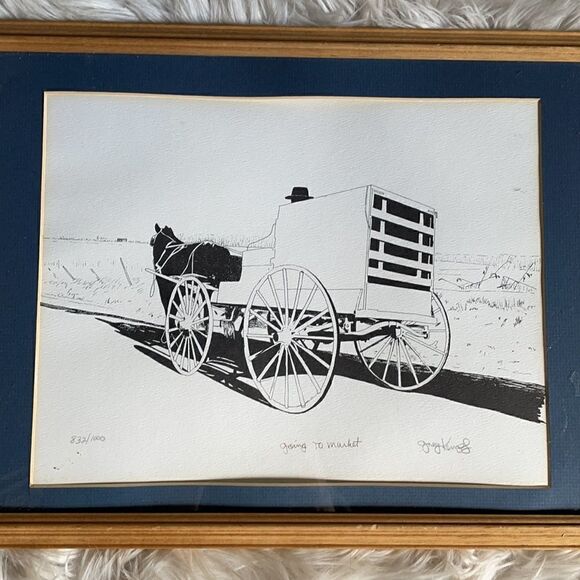 Greg Kempfs “Going to Market” Lithograph Print Numbered and Signed - Picture 3 of 15